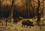 Rosa Bonheur Wild Boars in the Snow oil painting reproduction